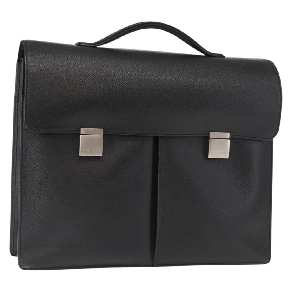 LOUIS VUITTON Taiga Serviette Kazan Business Bag Ardoise M30802 LV Auth bs31723